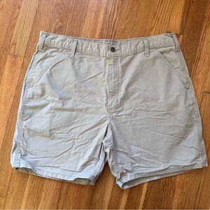 Carhartt B145 Men’s Size 38 Canvas Work Shorts Tan Khaki Original Fit Cotton